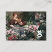 FLORIST MACHT EIN BOUQUET MIT FARBEN BLUME VISITENKARTE (Rückseite)