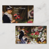 FLORIST MACHT EIN BOUQUET MIT FARBEN BLUME VISITENKARTE (Vorne/Hinten)