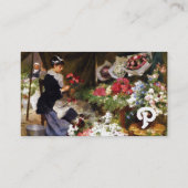 FLORIST MACHT EIN BOUQUET MIT FARBEN BLUME VISITENKARTE (Rückseite)