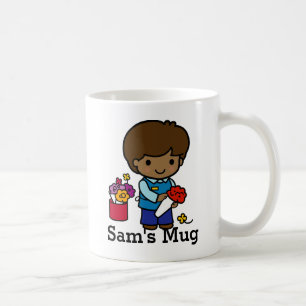 Florist mit Blume Kaffeetasse