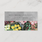 Florist | Monogramm und Wasserfarbblock Visitenkarte (Rückseite)