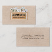 Florist | Nelken II (weiß) Visitenkarte (Vorne/Hinten)