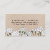 Florist | Nelken (weiß) Visitenkarte (Rückseite)