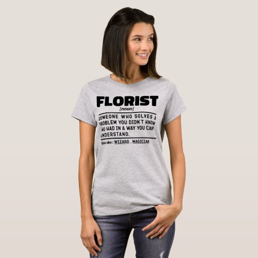 Florist Noun Definition Niedlich floral Cool Flori T-Shirt (Vorne ganz)