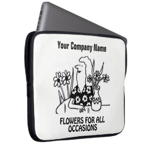 Florist oder Blume Shop Cartoon auf der Lap Top Ca Laptopschutzhülle