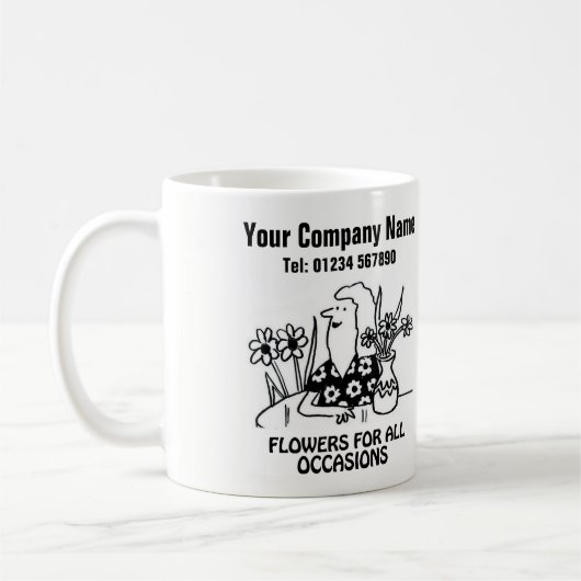 Florist oder Blume Shop Cartoon Tasse (Links)