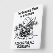 Florist oder Blume Shop Cartoon Uhr (Winkel)