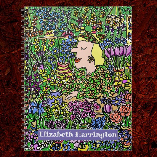 Florist oder Blume Verkäufer Notizblock