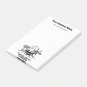 Florist oder Blume Verkäufer Post-it Klebezettel (angewinkelt)