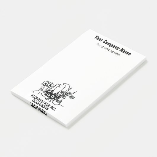 Florist oder Blume Verkäufer Post-it Klebezettel (angewinkelt)