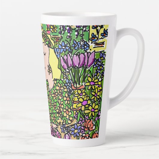 Florist oder Blume Verkäufer Spaß Milchtasse (Rechts)