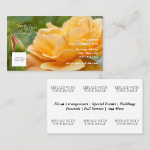 Florist Orange Rose Business Card Visitenkarte