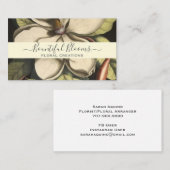 Florist Painted Magnolia Blooms Visitenkarte (Vorne/Hinten)