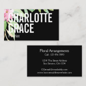 Florist Pink Blume als Personalisiert Visitenkarte (Vorne/Hinten)