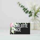 Florist Pink Blume als Personalisiert Visitenkarte (Stehend Vorderseite)