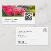 Florist QR Code Logo Social Media Visitenkarte (Vorne/Hinten)