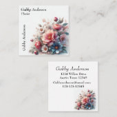 Florist Quadratische Visitenkarte (Vorne/Hinten)