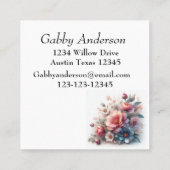 Florist Quadratische Visitenkarte (Rückseite)