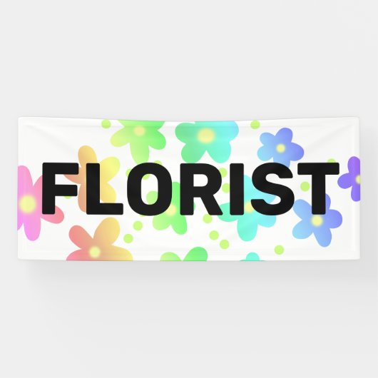 FLORIST-Rainbow-Blume-Banner Banner (Horizontal)