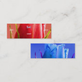 Florist - Rosa blaue Rose Mini Visitenkarte (Vorne/Hinten)