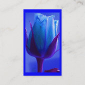 Florist - Rosa blaue Rose Visitenkarte (Rückseite)