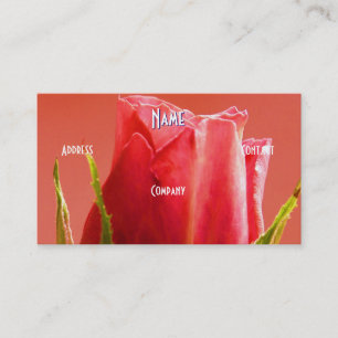 Florist - Rosa blaue Rose Visitenkarte
