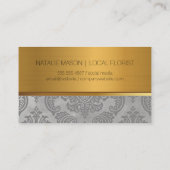 Florist | Rosa Blume Gold Visitenkarte (Rückseite)