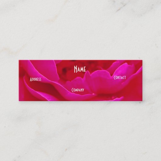 Florist - rosa grüne Rose Mini Visitenkarte (Vorderseite)