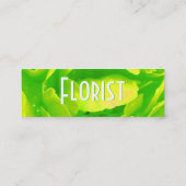 Florist - rosa grüne Rose Mini Visitenkarte (Rückseite)