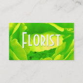 Florist - Rosa grüne Rose Visitenkarte (Rückseite)