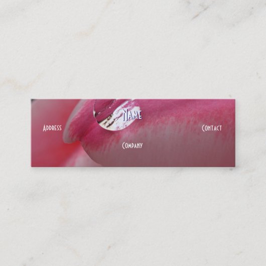 Florist - Rosa Mini Visitenkarte (Vorderseite)
