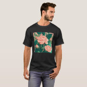 Florist Roses Pattern Illustration Flowers Leaf Wo T-Shirt (Vorne ganz)