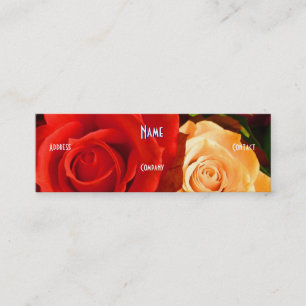 Florist - Rot-Gelb-Blau-Lila Rose Mini Visitenkarte