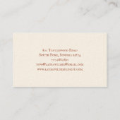 Florist Rustic Boho Floral Business Card Visitenkarte (Rückseite)