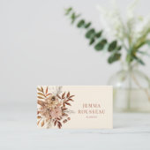 Florist Rustic Boho Floral Business Card Visitenkarte (Stehend Vorderseite)