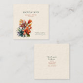 Florist Shop Lilies Quadratische Visitenkarte (Vorne/Hinten)
