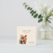 Florist Shop Lilies Quadratische Visitenkarte (Stehend Vorderseite)