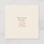 Florist Shop Lilies Quadratische Visitenkarte (Rückseite)