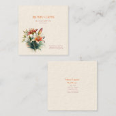 Florist Shop Lilies Quadratische Visitenkarte (Vorne/Hinten)