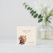 Florist Shop Peonies Quadratische Visitenkarte (Stehend Vorderseite)