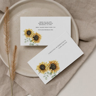 Florist Sonnenblume Eukalyptus Grünpflanzen Visitenkarte