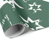 🌟 Florist Starry Green frohe Weihnachten Geschenkpapier (Rolleneckpunkt)