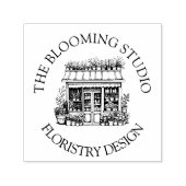 Florist Storefront Studio Rubber Briefmarke Permastempel (Design)