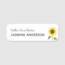 Florist Sunflower Blume Business Custom Namensschild