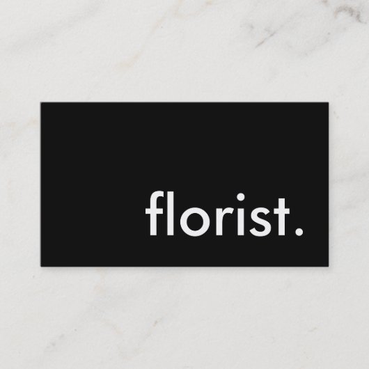 Florist. Visitenkarte (Vorderseite)