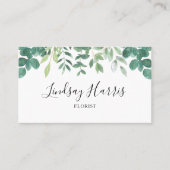 Florist Watercolor Eucalyptus Foliage Visitenkarte (Vorderseite)