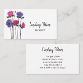 Florist Watercolor Florist Visitenkarte (Vorne/Hinten)