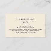 Florist Wildblume Business Card Visitenkarte (Rückseite)