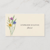 Florist Wildblume Business Card Visitenkarte (Vorderseite)