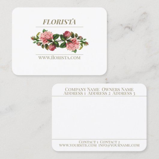Florista - Visitenkarte (Vorne/Hinten)